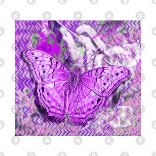 Ultra-violet butterfly and abstract background by hereswendy