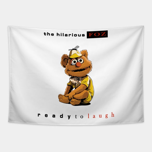 The Hilarious Foz: Ready to Laugh Tapestry by amodesigns