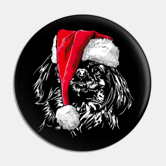 Funny Pekingese Santa Christmas dog mom Pin by wilsigns