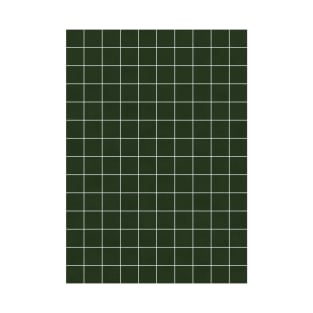 Small Grid Pattern - Deep Green T-Shirt