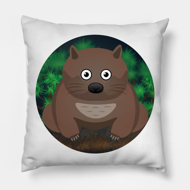 Cheeky Wombat Pillow by K1R1