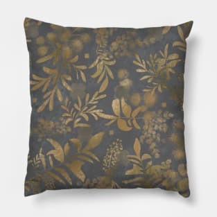 Lakeside garden watercolor earth tones water Pillow