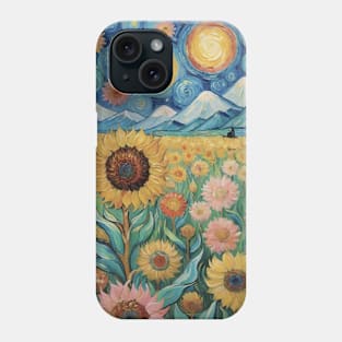 Sunflowers in Starlight: Van Gogh's Nocturnal Overture Phone Case