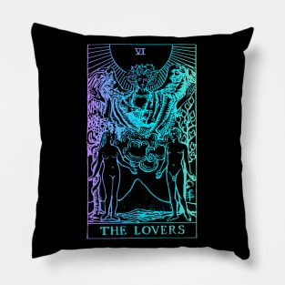 The Lovers Tarot Card Pillow