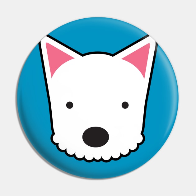 Westie Pin by threeblackdots