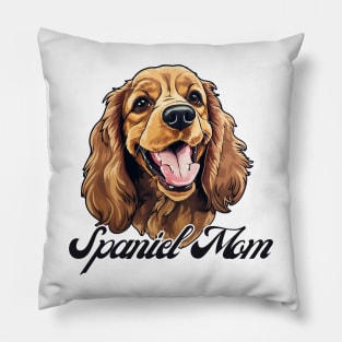 Cocker Spaniel Mom T-Shirt - Dog Lover Gift, Pet Parent Apparel Pillow