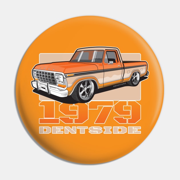 1979 Ford pick up truck, single cab shortbed, two tone. dent side truck. Lowered. Color Pin by RBDesigns