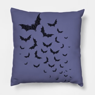 Swirly Bat Swarm Pillow