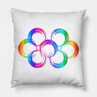 Rainbow Seven Rings T-Shirt - Stylish Tee Pillow