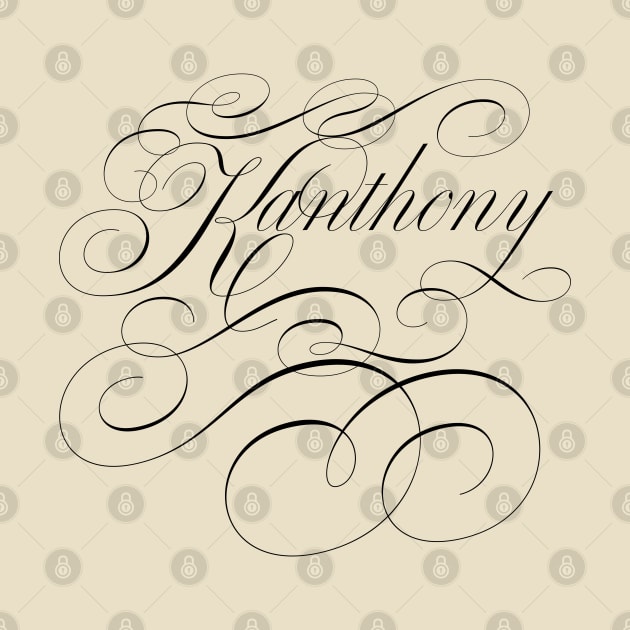 Kanthony of Bridgerton, Kate and Anthony in calligraphy. by YourGoods