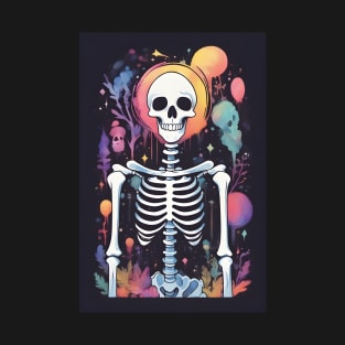 Watercolor Skeleton T-Shirt