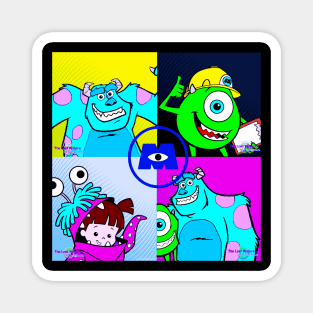 monsters inc pop art quad Magnet