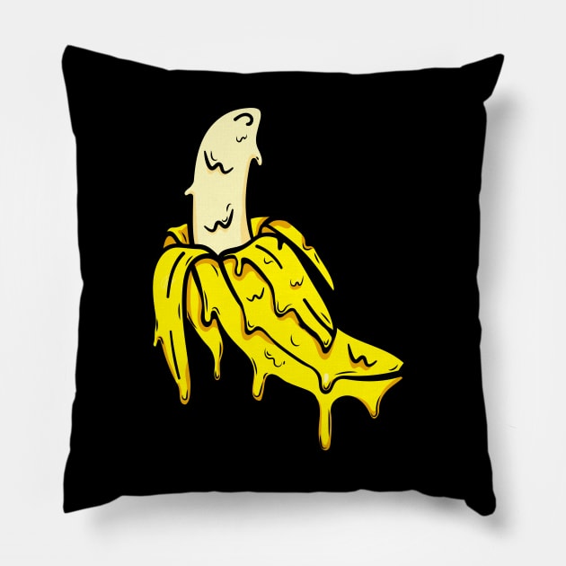 Melt banana Pillow by Schioto