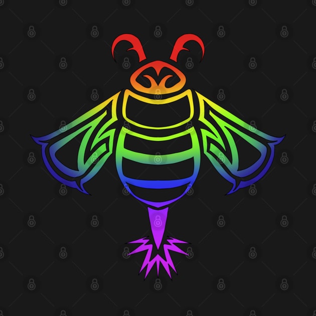 Rainbow Bee by shaygoyle