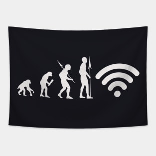 Wifi Evolution Internet Junkie Nerd Tapestry
