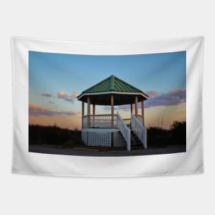 Gazebo At The Beach Tapestry