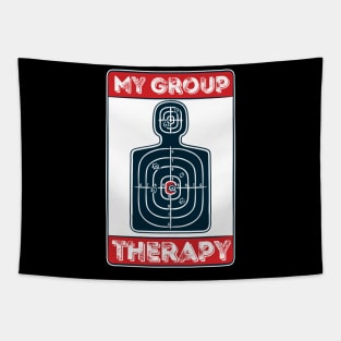 My Group Therapy: Shooting! Funny Gun Owner Gift Tapestry