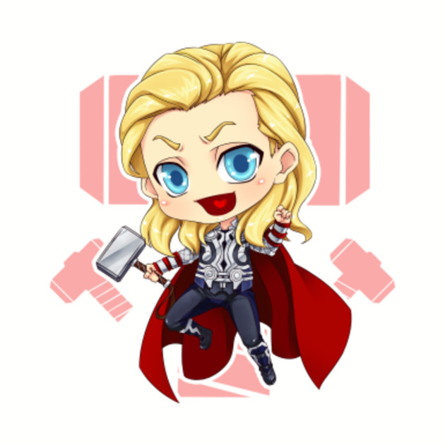 Chibi Thor Marvel Superhero Fanart - Thor - Tote  TeePublic