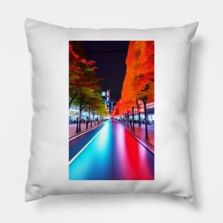 Electric Tokyo Nights Pillow