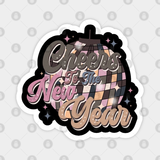 Cheers to the New Year - New Years Eve Magnet by Mastilo Designs