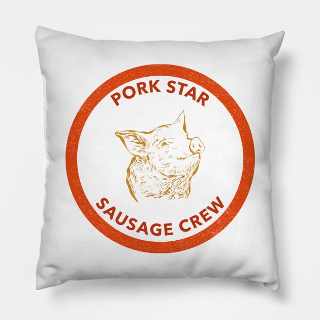 Pork Star - Sausage Crew Pillow by All About Nerds