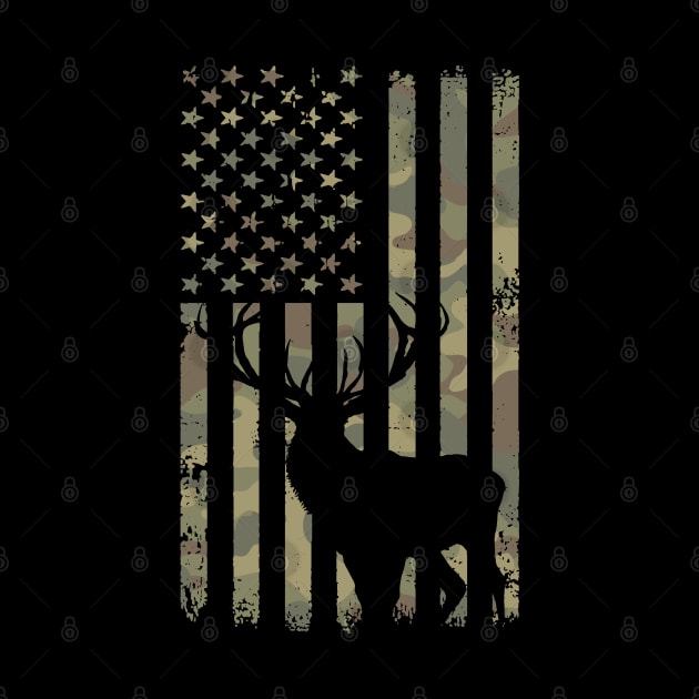 Camo Deer Hunter Flag by Etopix