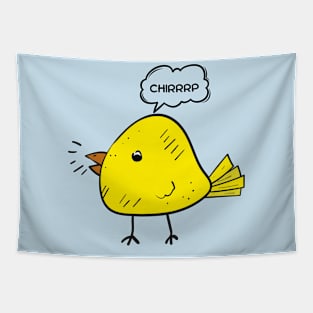 Chick Chirping Tapestry