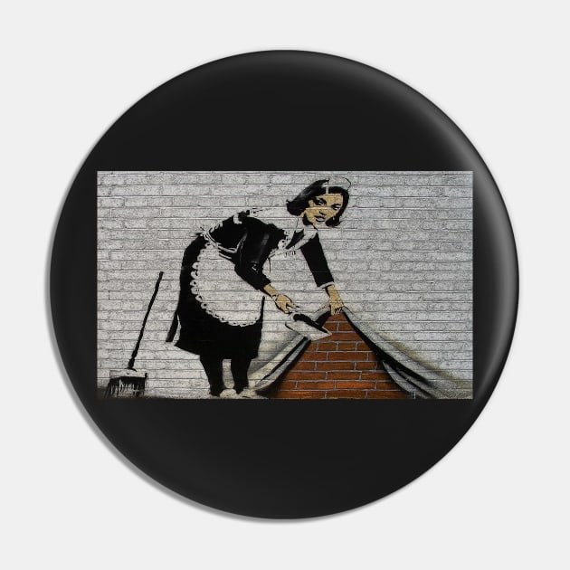 Banksy's Sweeping it Under the Carpet Pin by DesignsByDebQ