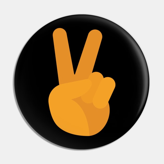 Peace sign hand Pin by Allbestshirts