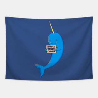 Narwhal Not A Unicorn Sea Creature Graphic Tapestry