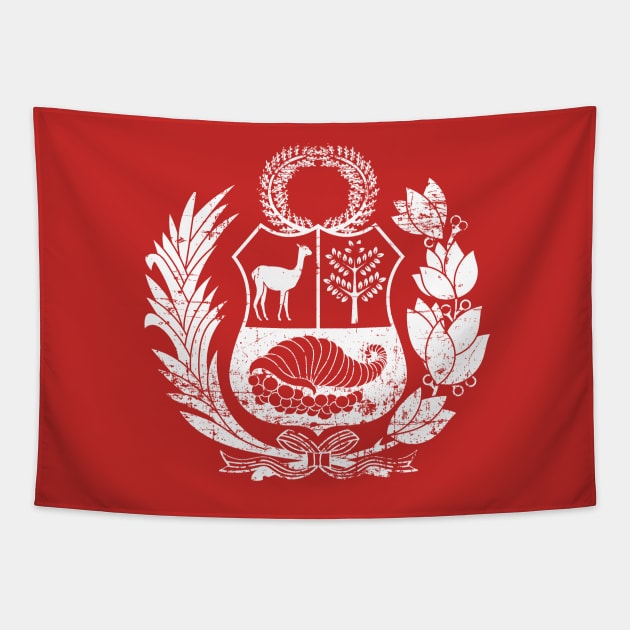 Peru - coat of arms - Escudo Peruano - grunge Tapestry by verde