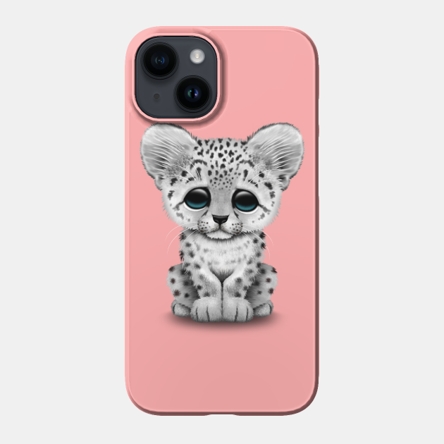 Cute Snow Leopard Cub - Snow Leopard - Phone Case | TeePublic