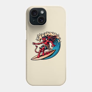 Surfing devil Phone Case