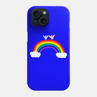 Songbirds on Rainbow Perch Phone Case