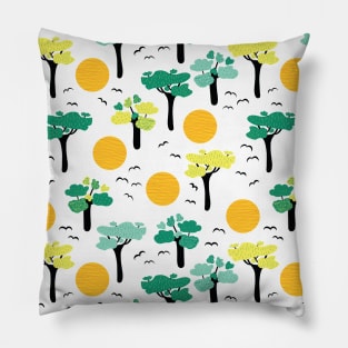 Savanna Trees Midday Pillow