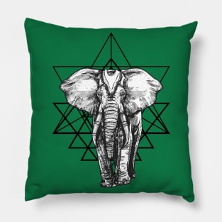 geometric elephant Pillow