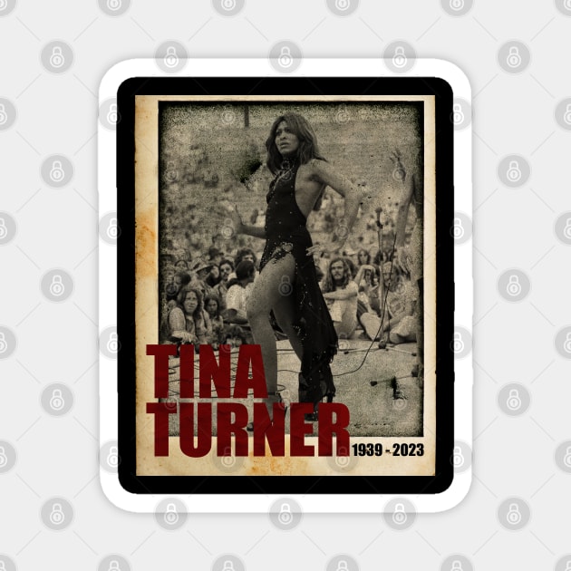 RIP Tina Turner Photo Vintage Aesthetic // 1939-2023 Magnet by kumurkumur