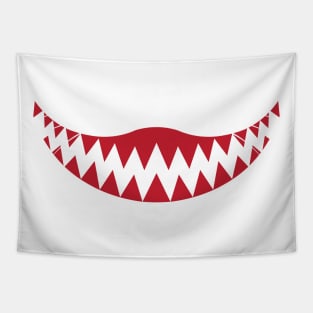 scary teeth face mask Tapestry