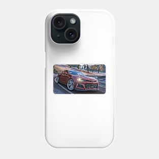 Camaro ZL1 Cartoon Drawing Action Print Phone Case