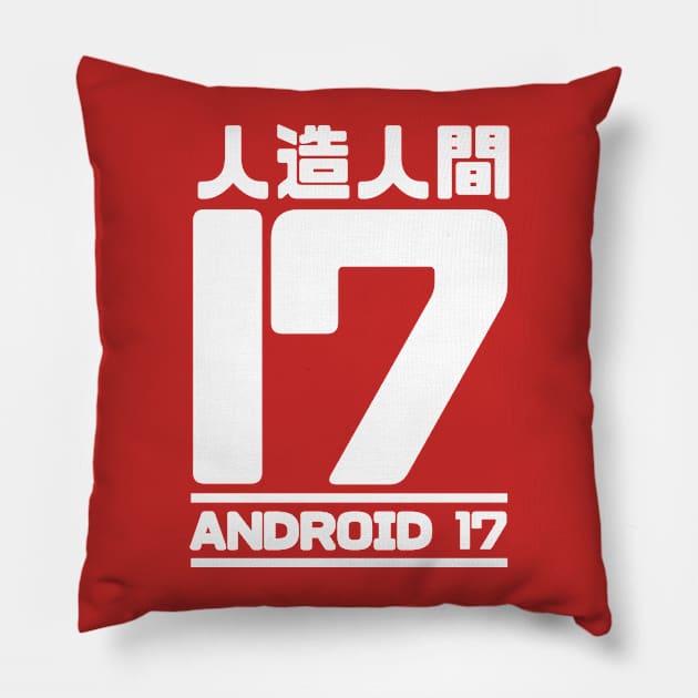 Droid 17 W Pillow by Xieghu