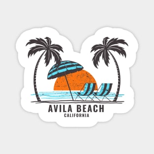 Avila Beach California Retro Vintage Magnet