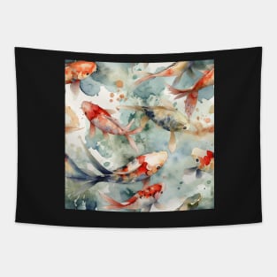 Watercolor Koi pattern -2 Tapestry