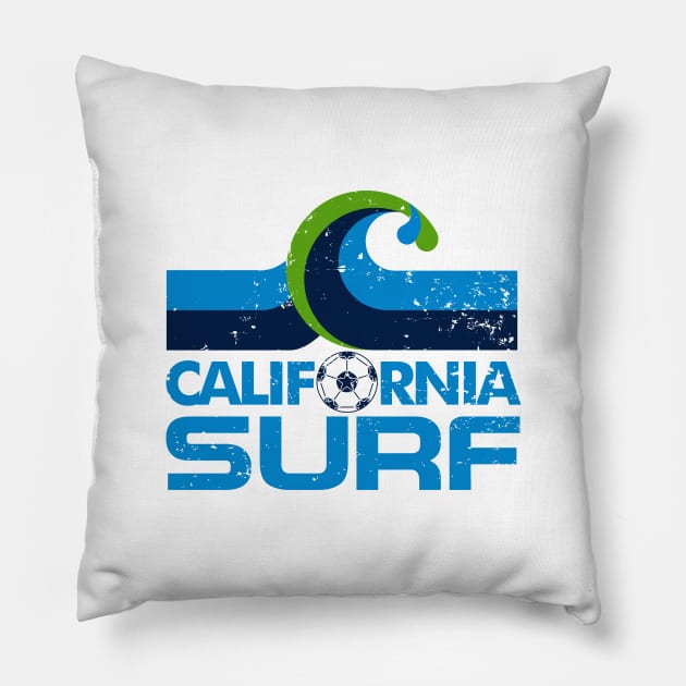 1978 California Surf Vintage Soccer Pillow by ryanjaycruz