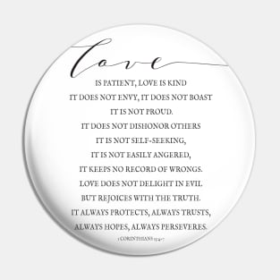 1 Corinthians 13:4-7, Love Verses, Bible Verse Lettering, Love is Patient, Farmhouse Decor Pin