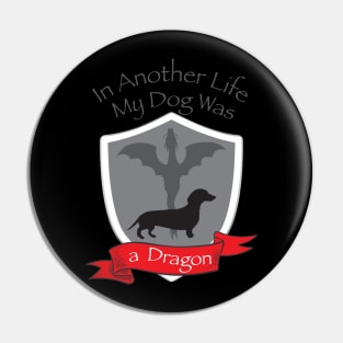 In Another Life My Dog was a Dragon - Dachshund Pin