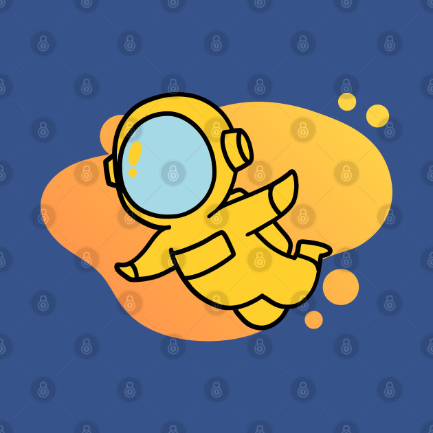 Disover Tiny Yellow Astronaut | Gold and Yellow Gradient | Space | Cosmonaut - Among Us Game - T-Shirt