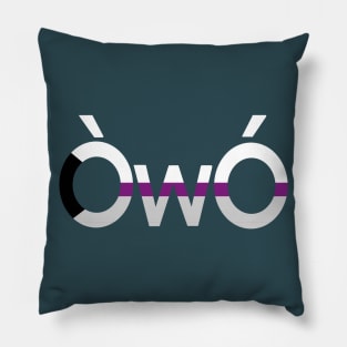 ÒwÓ Demisexual angry owo pride emoticon Pillow