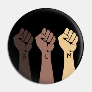 Black Power Fists Pin