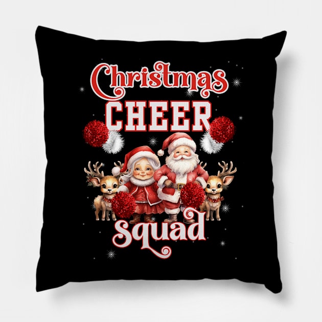 Christmas Cheer Squad Pillow by Mind Your Tee