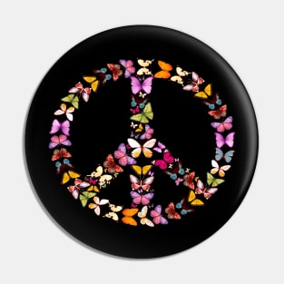 Love Peace Butterflies Costume Gift Pin